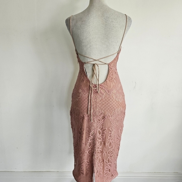 Lovers + Friends Romance Me Pink Lace Dress - Picture 3 of 5